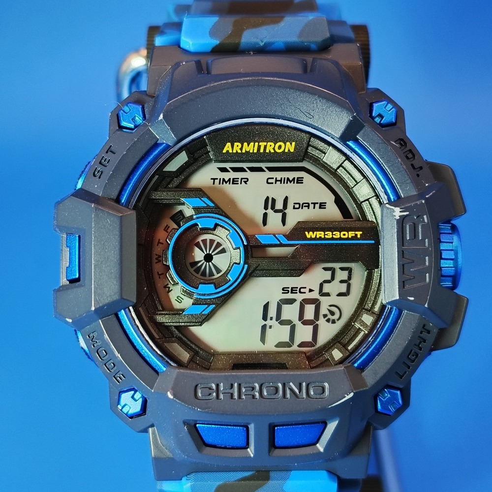 2018 Armitron Pro Sport Chronograph M1105 56mm Mens Quartz Digital Watch Camo